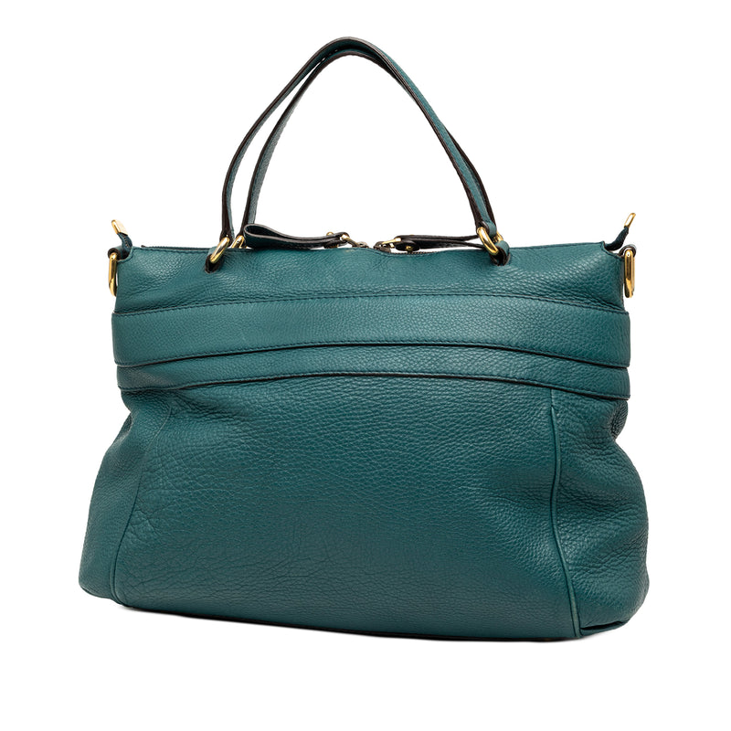 Medium Leather Ride Top Handle Bag - Image 2