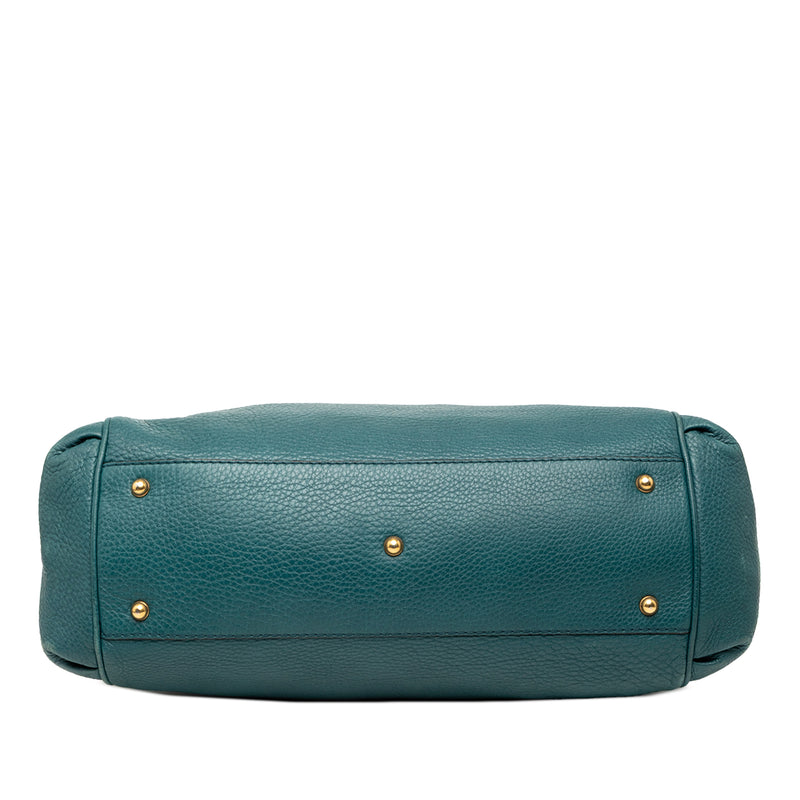 Medium Leather Ride Top Handle Bag - Image 3