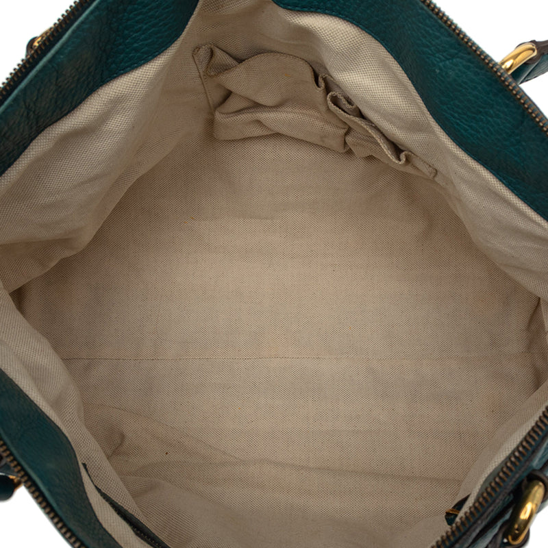 Medium Leather Ride Top Handle Bag - Image 4
