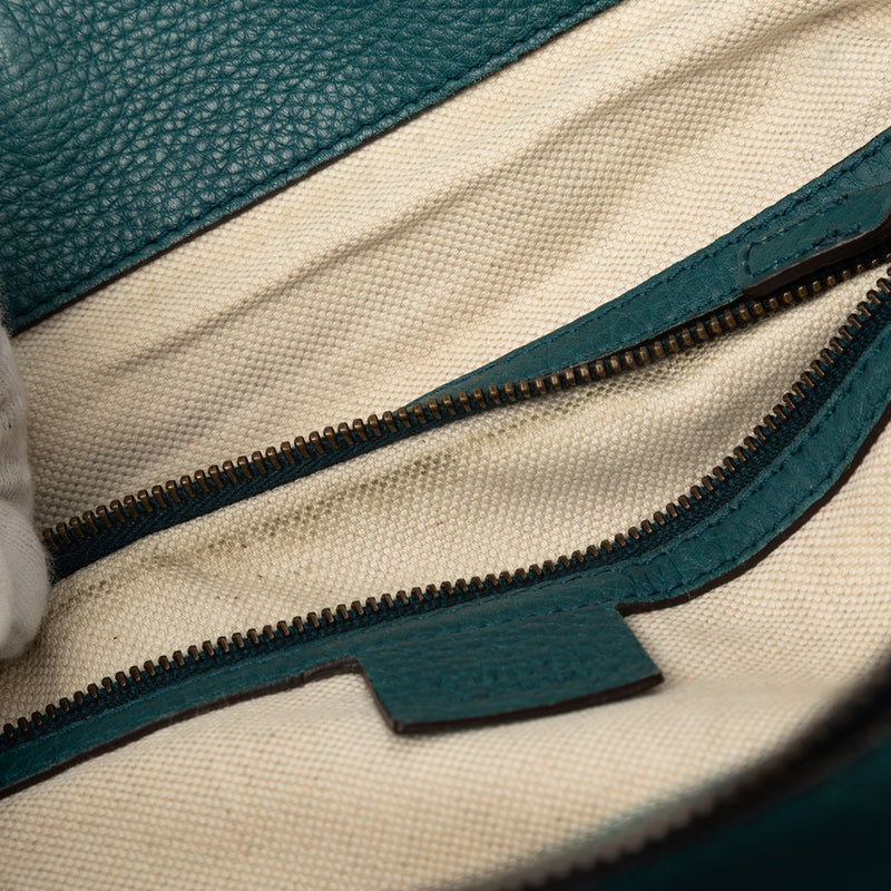 Medium Leather Ride Top Handle Bag - Image 5