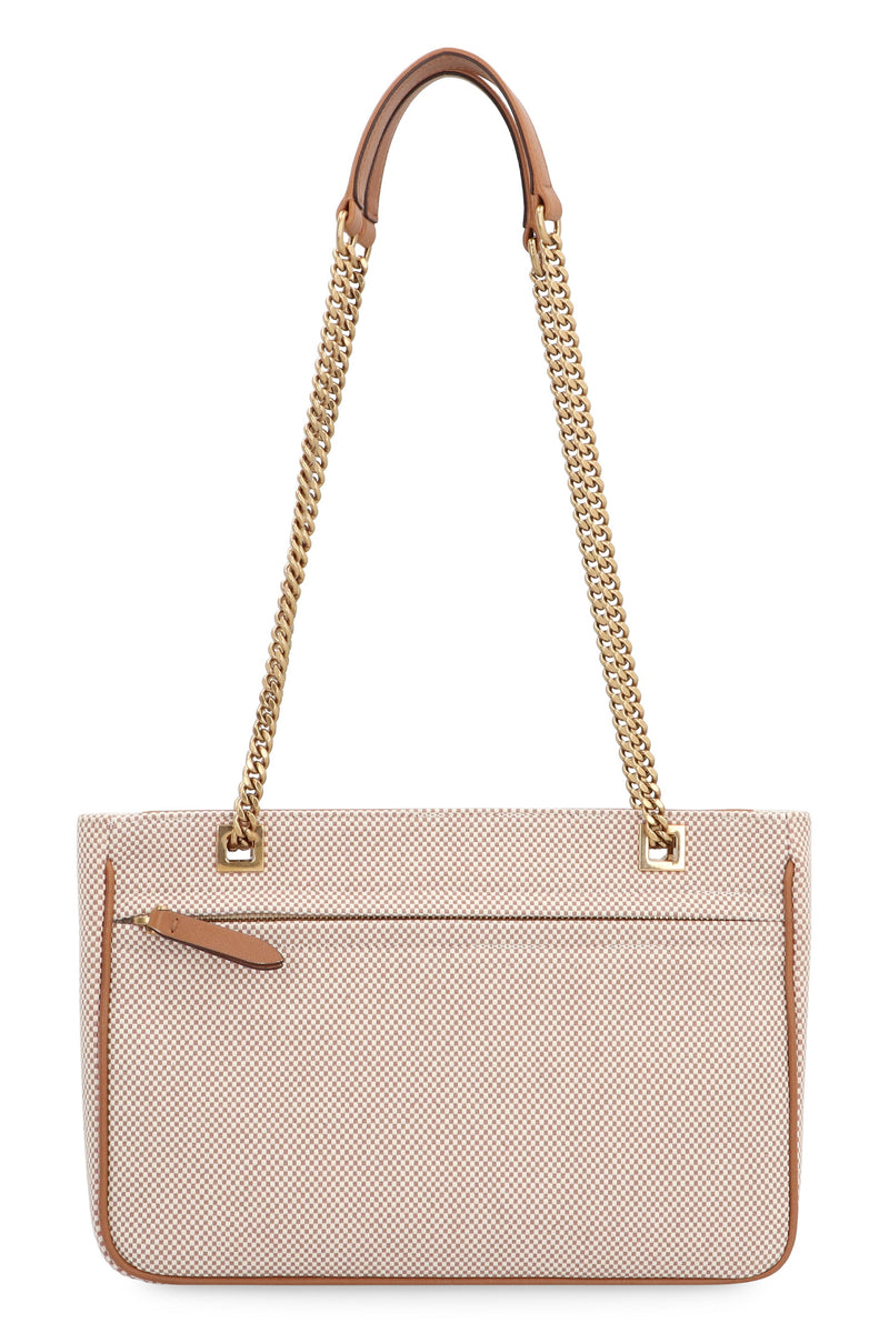 Valentino Garavani Shoulder Bag — Brown Canvas; Calfskin