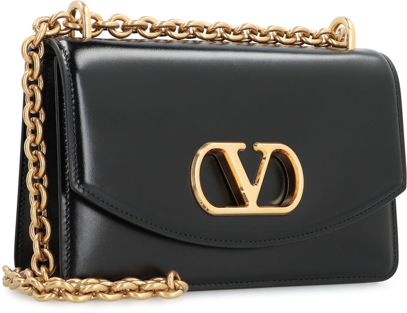 Valentino Garavani Vain Crossbody Bag — Black Calf Leather
