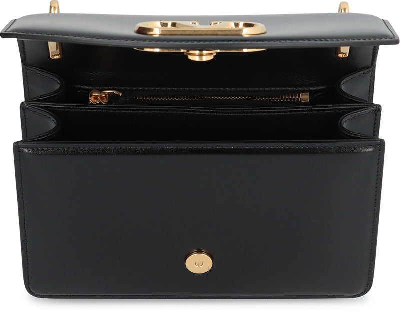 Valentino Garavani Vain Crossbody Bag — Black Calf Leather
