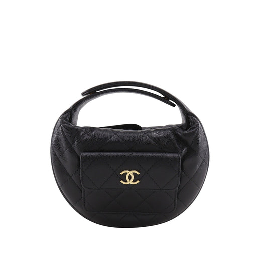 Mini Quilted Caviar Polly Pocket Hobo - Image 1