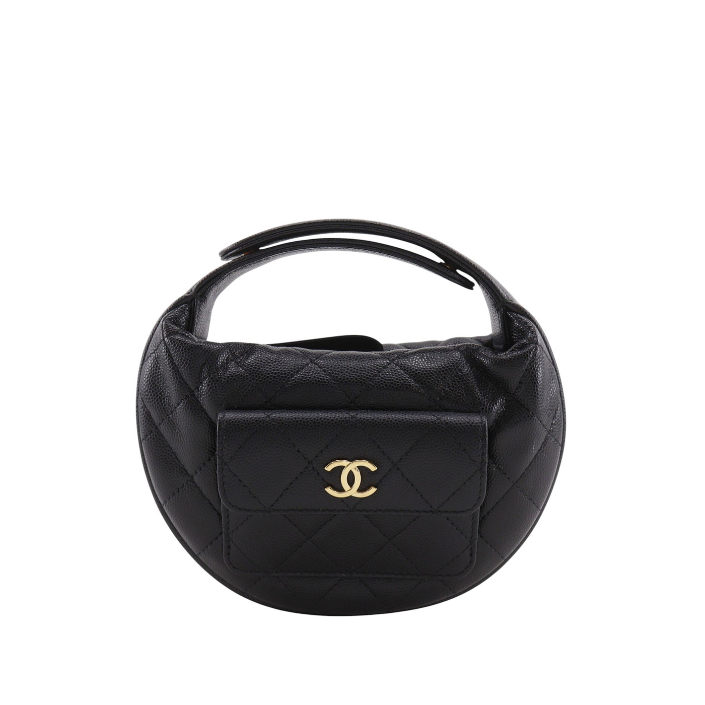 Mini Quilted Caviar Polly Pocket Hobo - Image 1