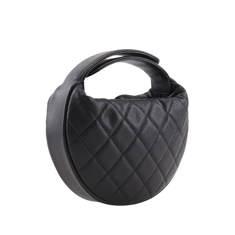 Mini Quilted Caviar Polly Pocket Hobo - Image 2