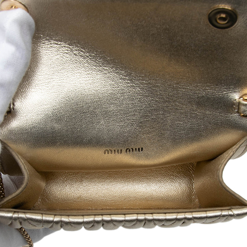 Mini Matelasse Metallic Nappa Crystal Embellished Crossbody - Image 4