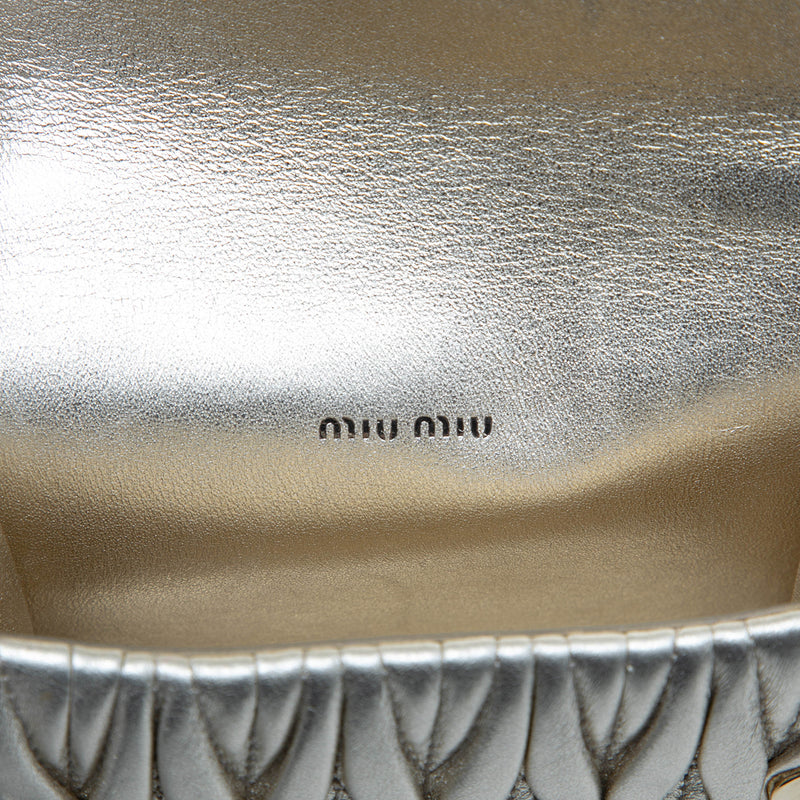 Mini Matelasse Metallic Nappa Crystal Embellished Crossbody - Image 5