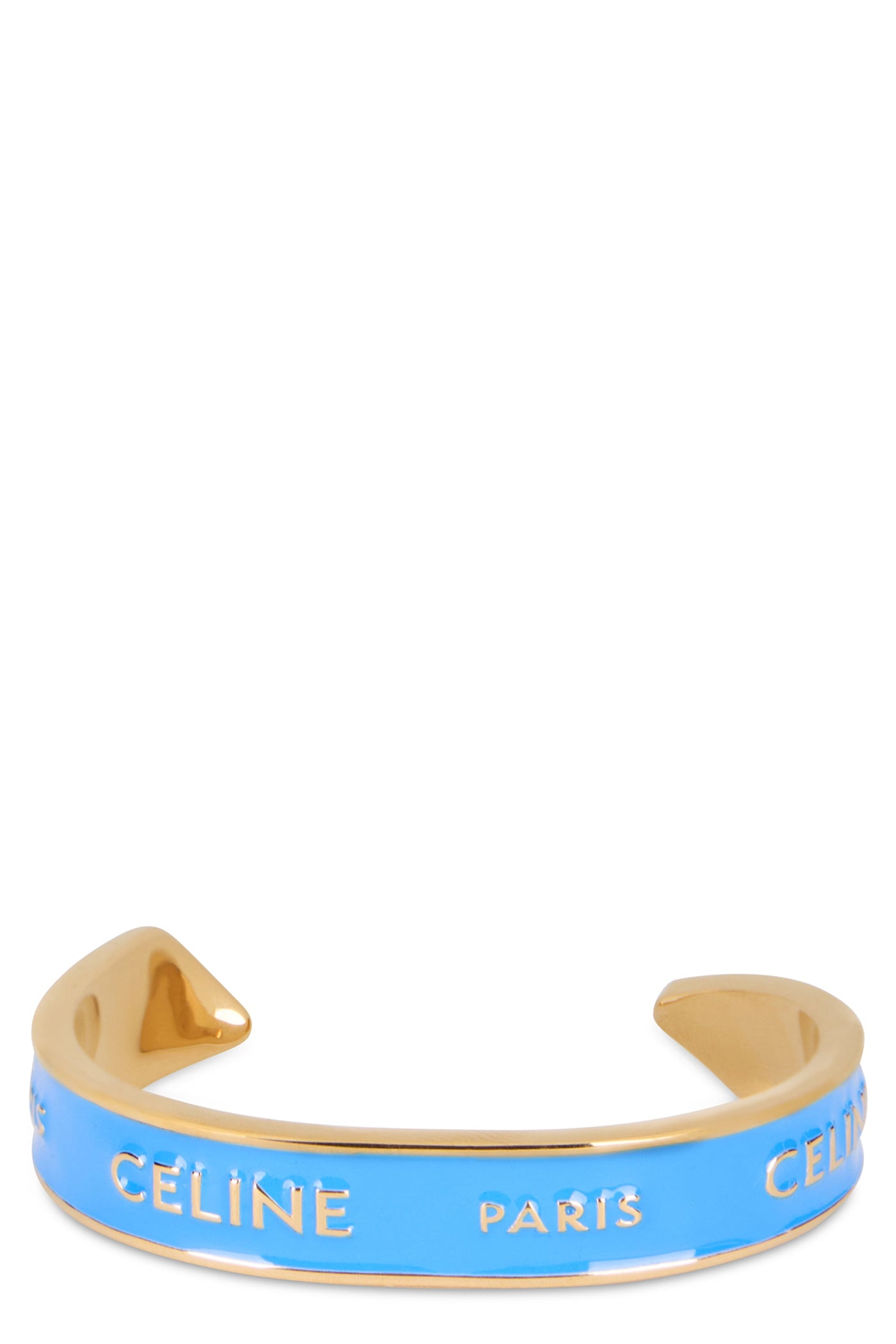Celine Enamel-Banded Gold Cuff Bracelet — Brass Bracelets