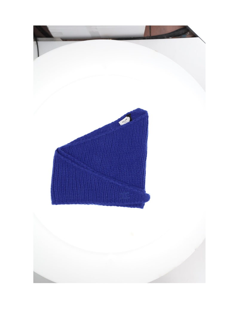 Celine Cashmere Bandana Scarf — Blue (capra Hircus) Scarfs