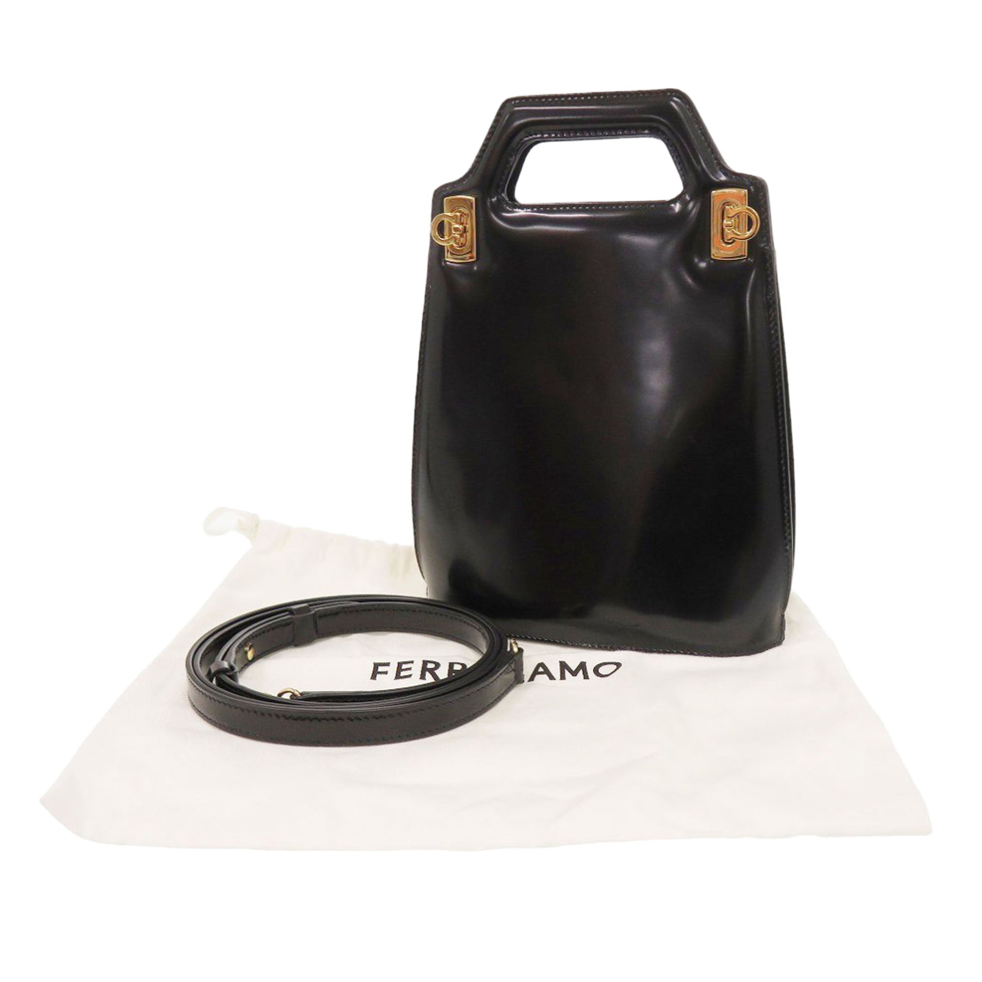 Mini Brushed Calfskin Gancini North South Wanda Top Handle Bag - Image 12