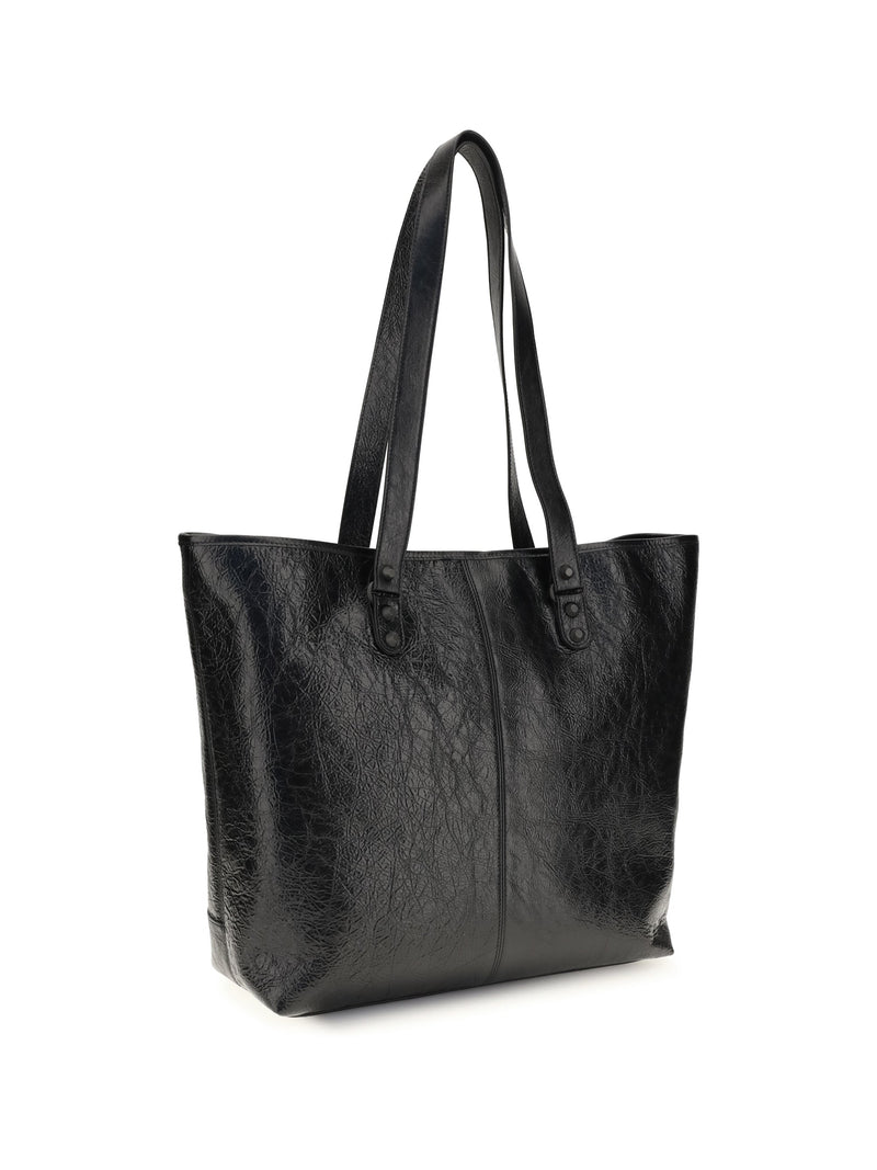 Balenciaga Le City Shoulder Bag — Black Lambskin Leather