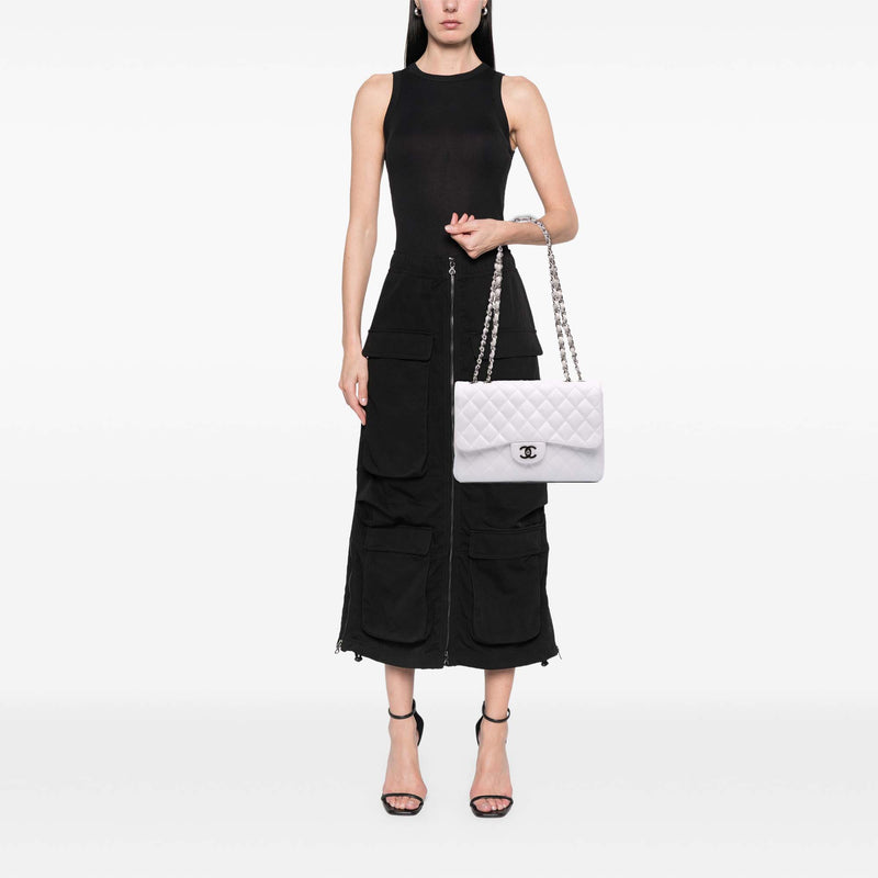 Jumbo Classic Caviar Double Flap - Image 8