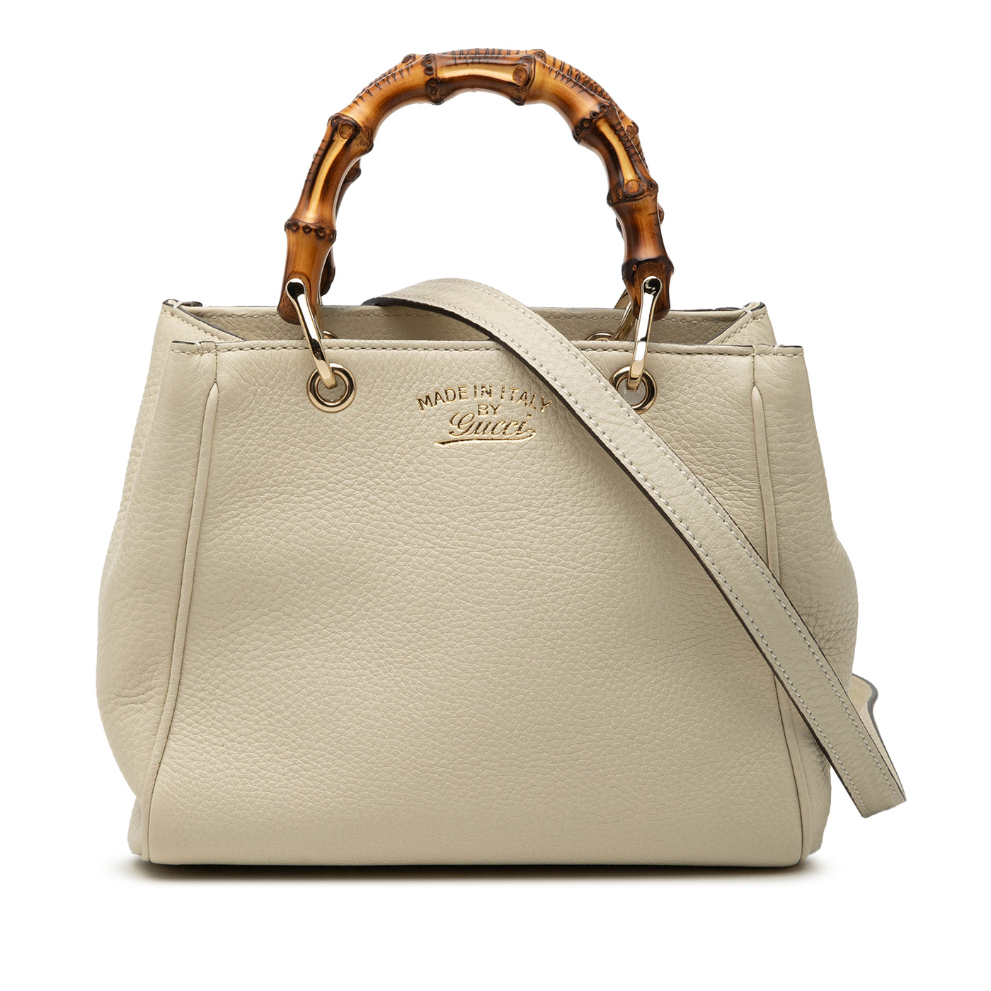 Mini Calfskin Bamboo Shopper Satchel - Image 1