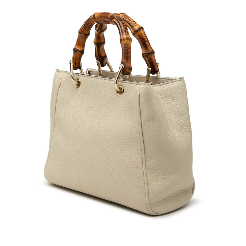Mini Calfskin Bamboo Shopper Satchel - Image 2