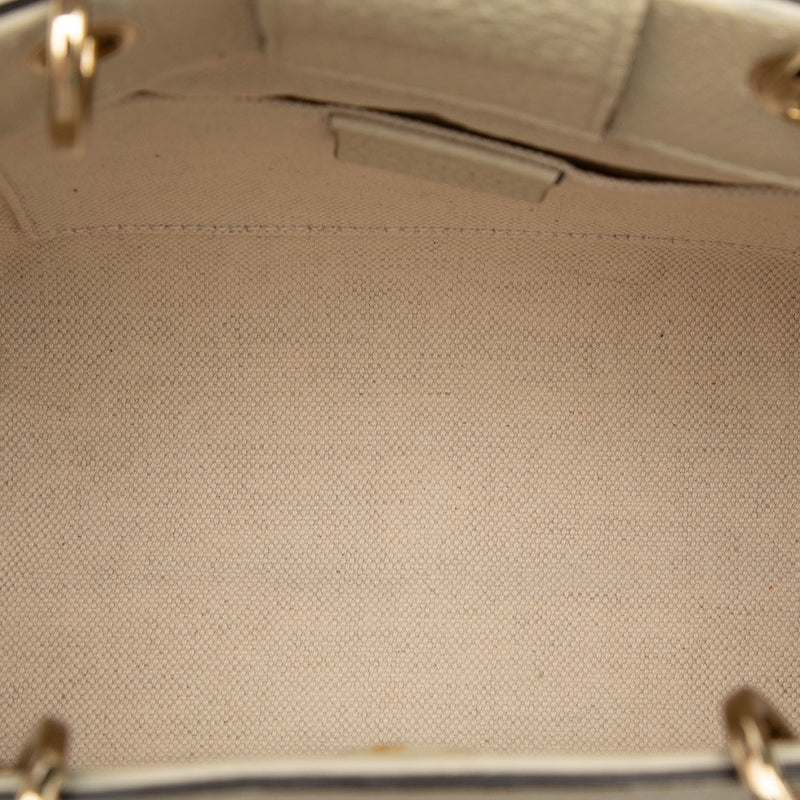 Mini Calfskin Bamboo Shopper Satchel - Image 4