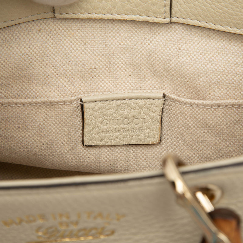 Mini Calfskin Bamboo Shopper Satchel - Image 5