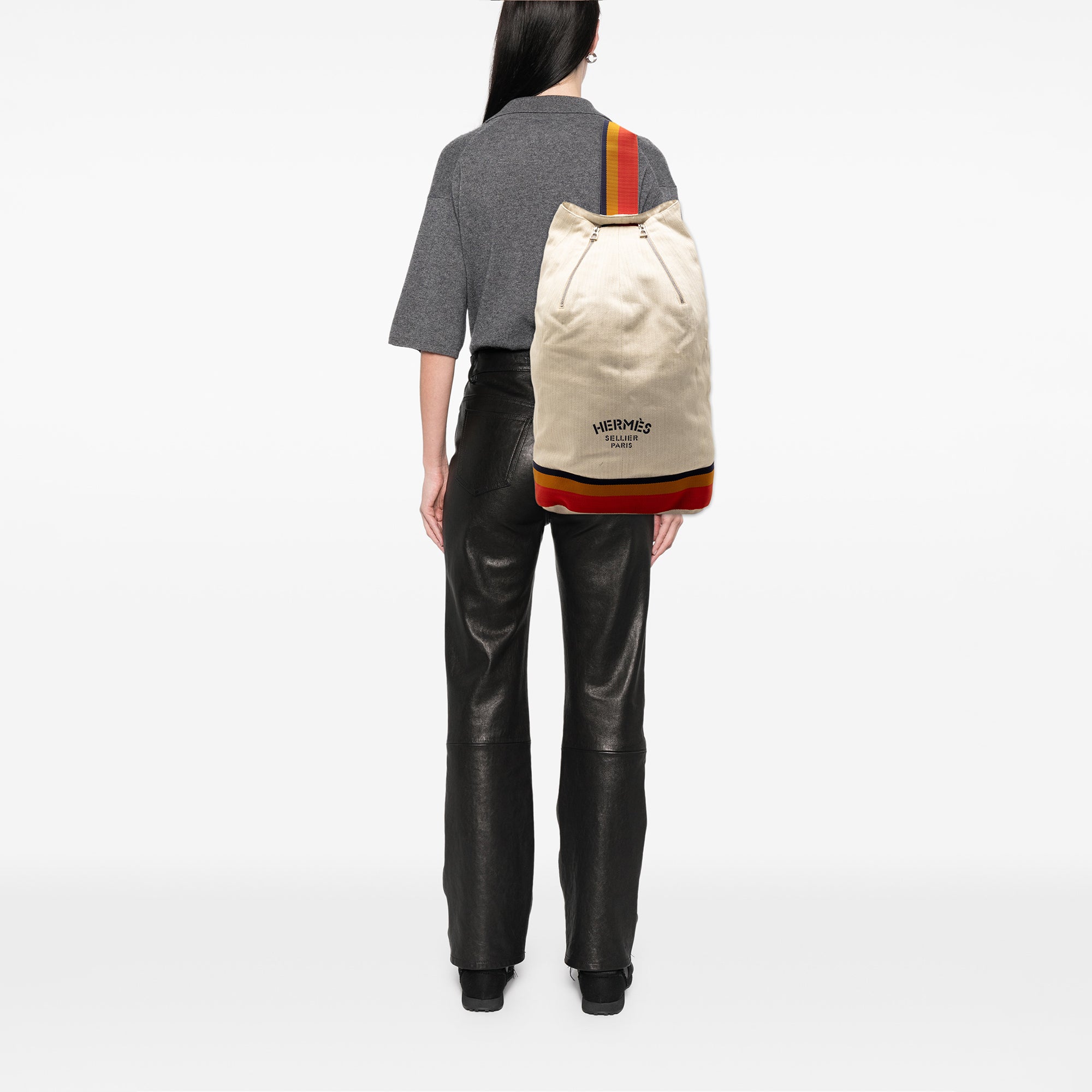 Toile Chevron Cavalier Sling Bag - Image 7