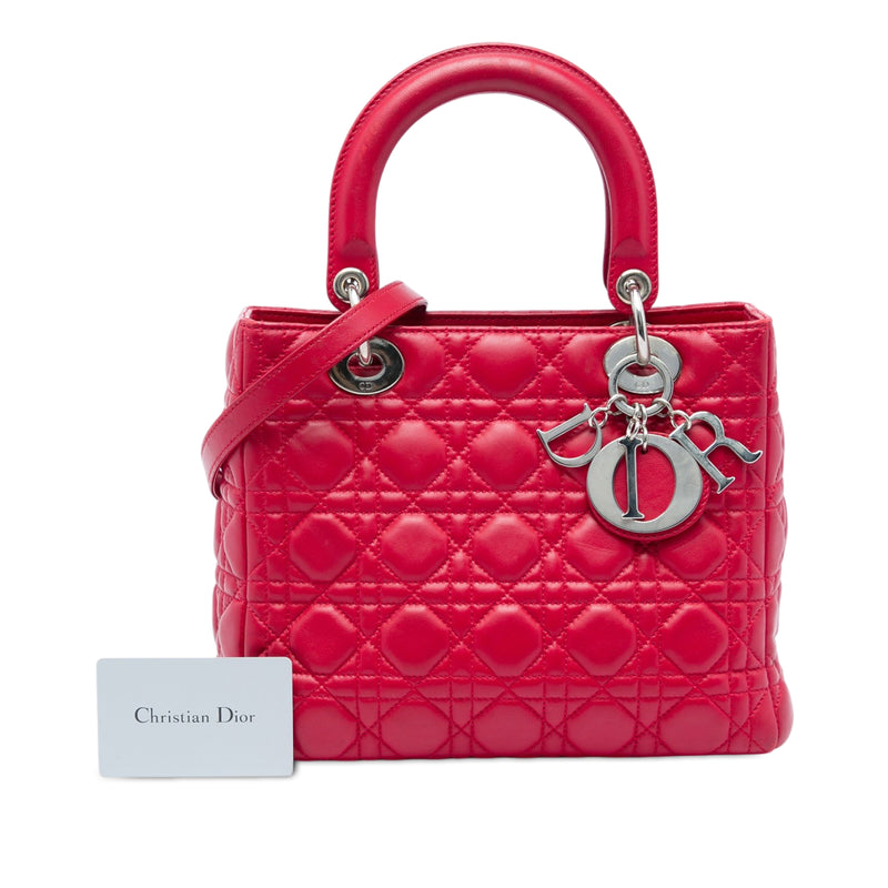 Medium Calfskin Cannage Lady Dior - Image 6