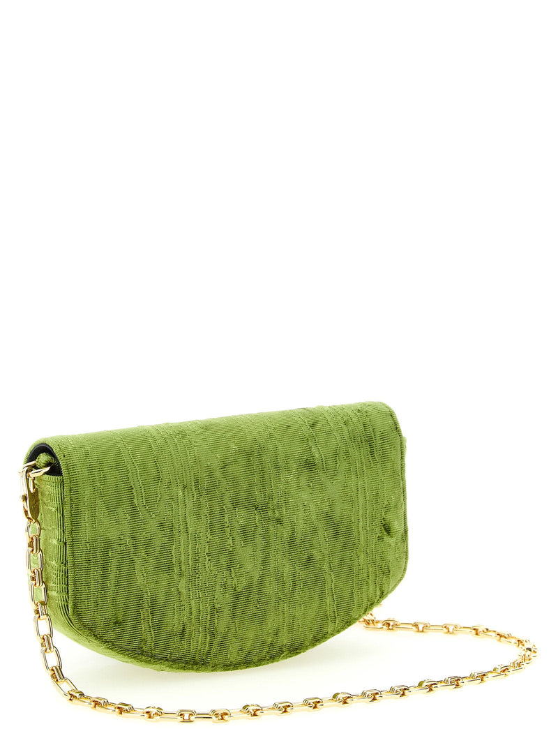 Ganni Wallet — Green Moiré Velvet
