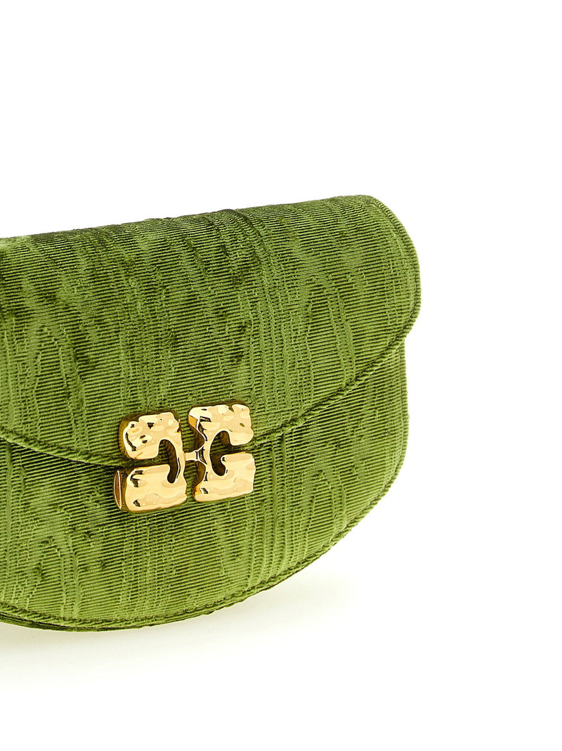 Ganni Wallet — Green Moiré Velvet