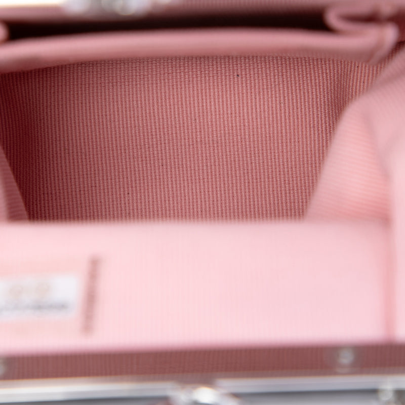 CC Quilted Acrylic and Lambskin Evening Clutch With Chain - Image 4
