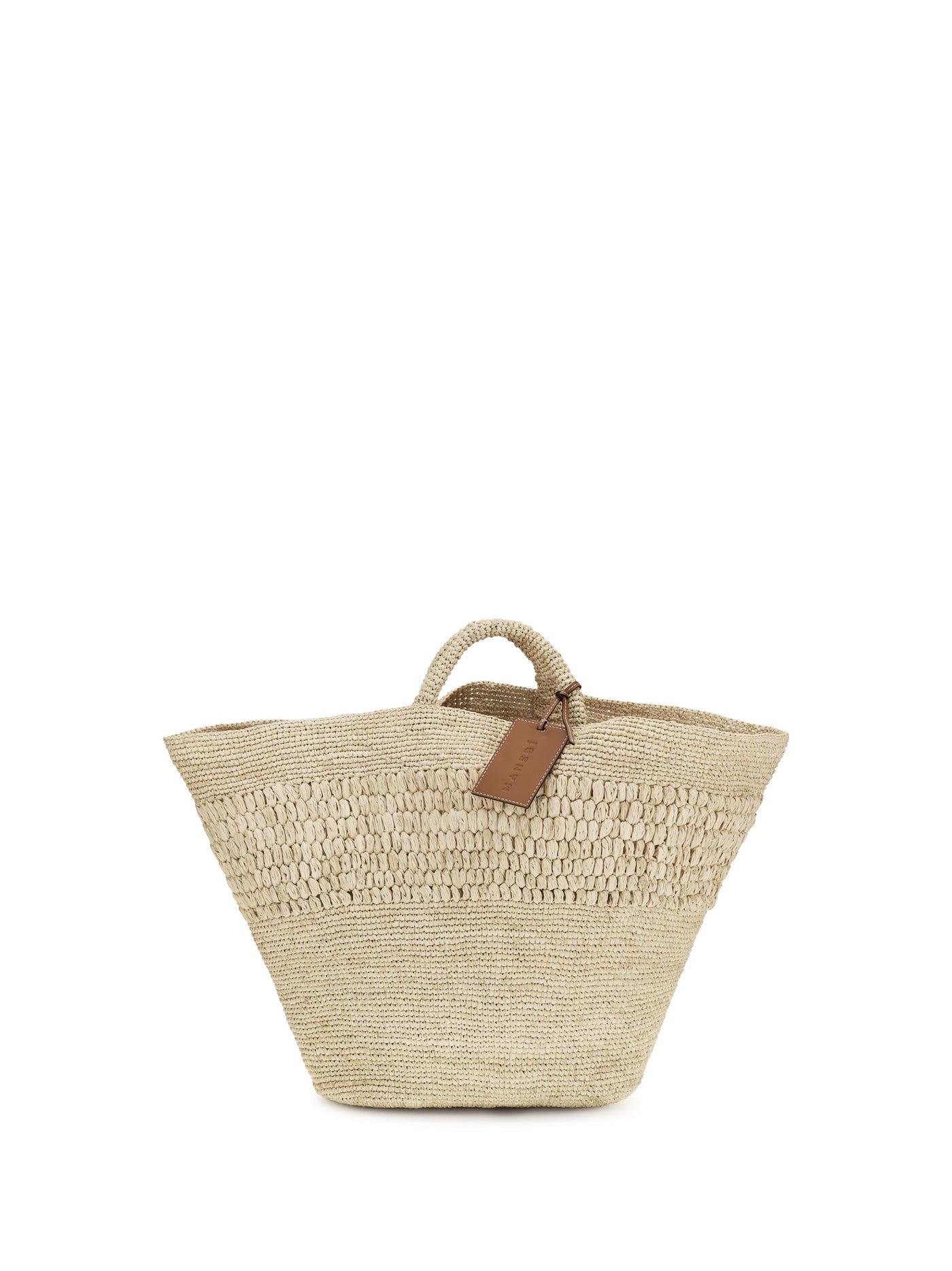 Manebi Fiji Tote Bag — Beige Raffia