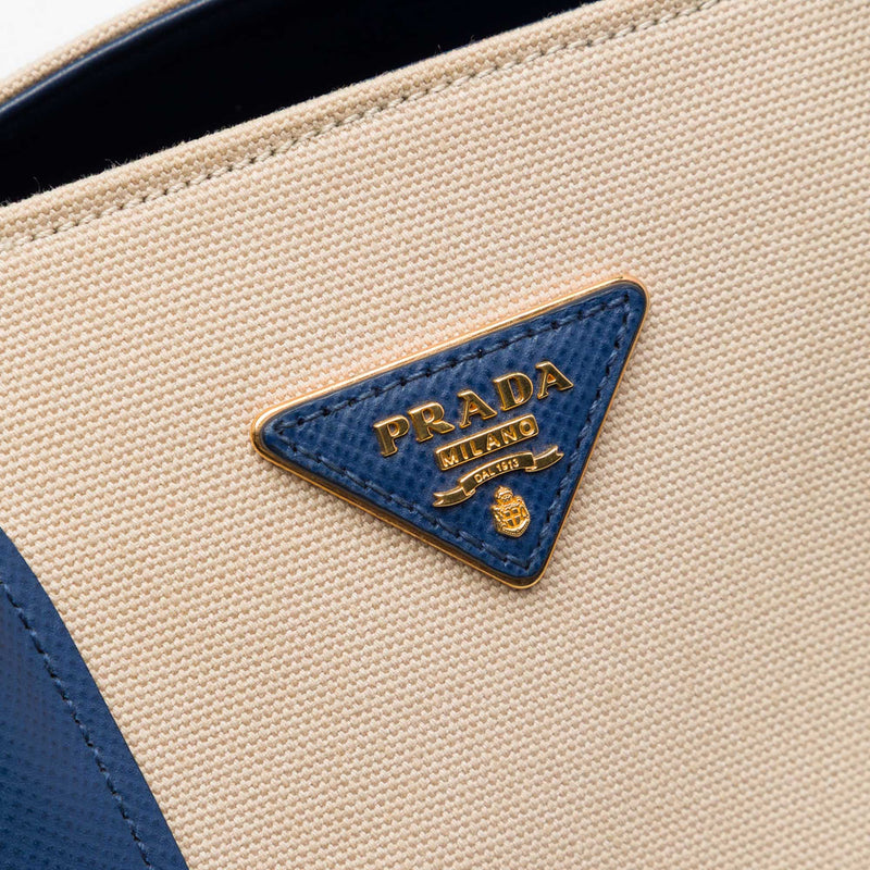 Large Canapa and Saffiano Double Satchel - Image 5