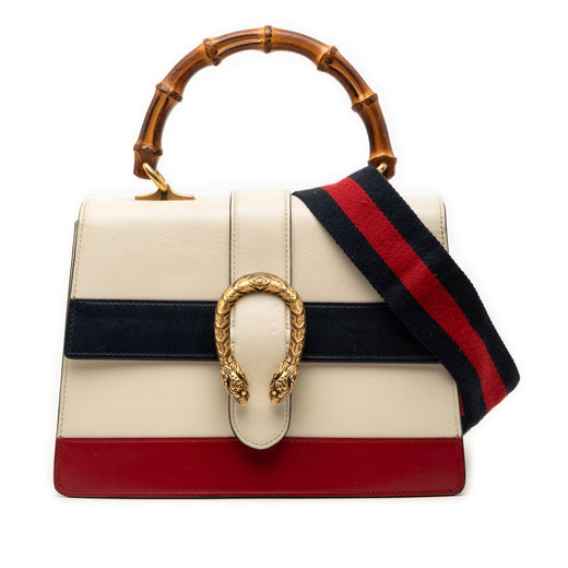 Medium Leather Bamboo Dionysus Web Satchel - Image 1