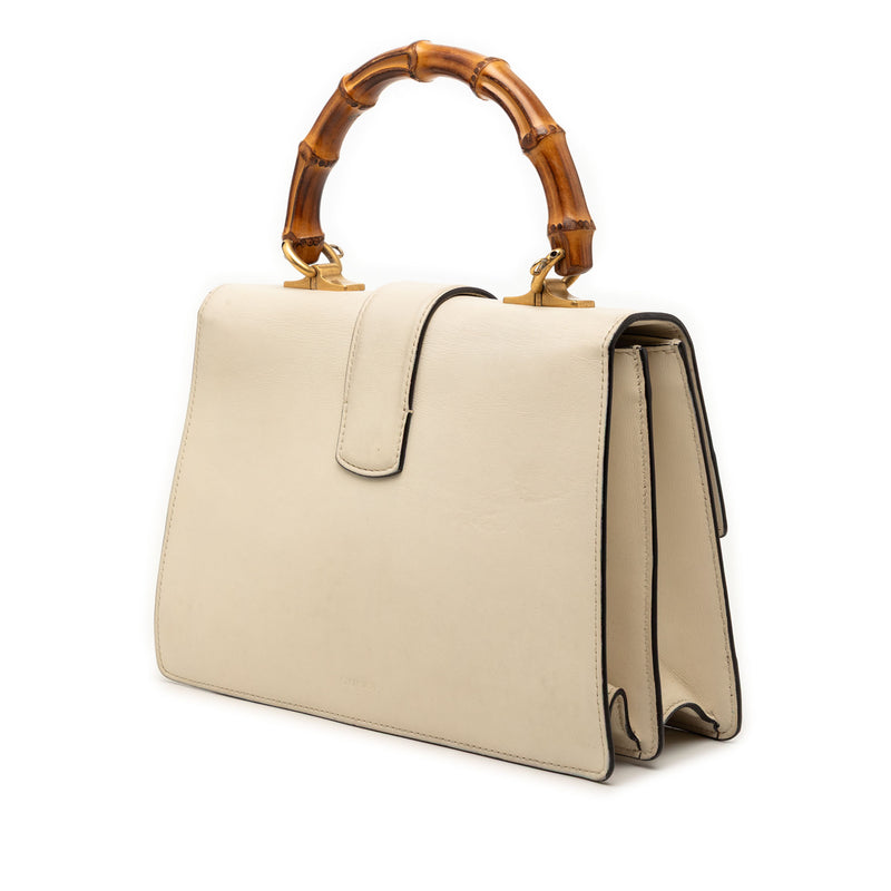 Medium Leather Bamboo Dionysus Web Satchel - Image 2