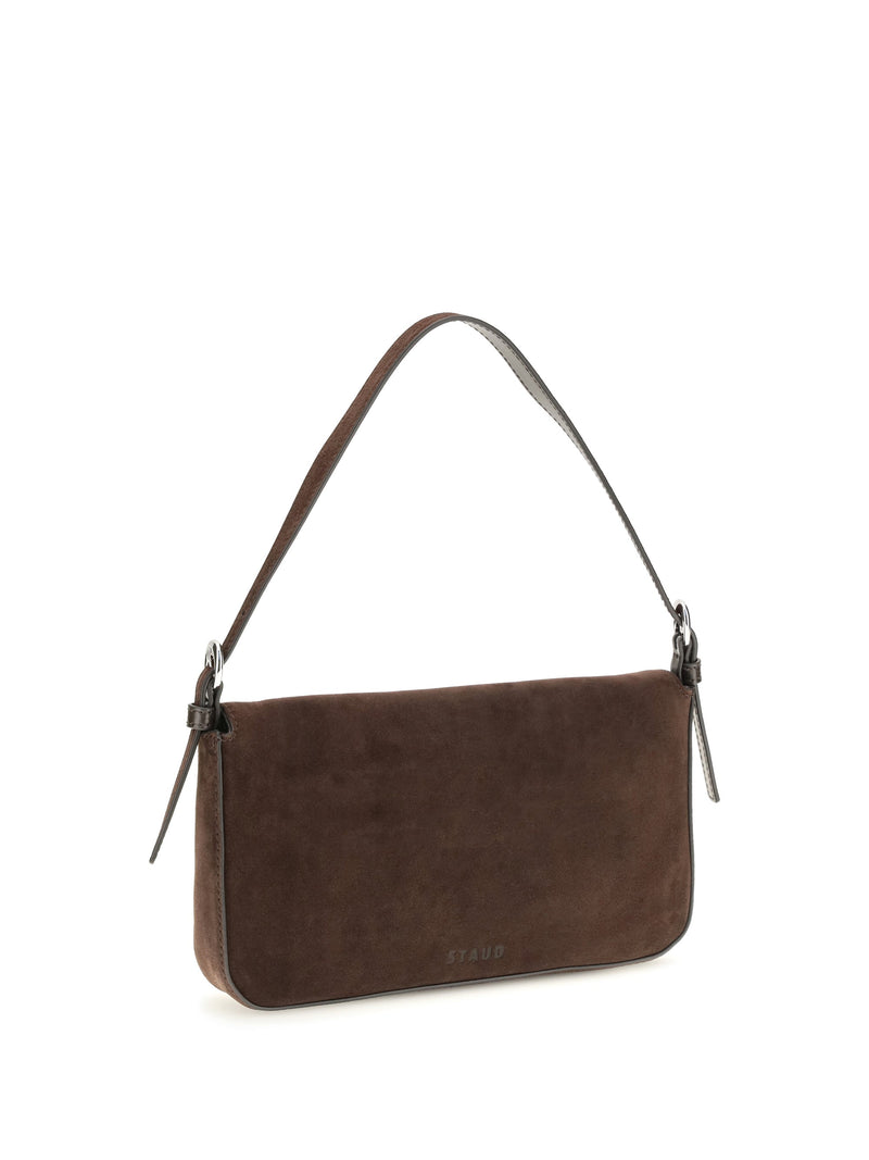 Staud Harlow Shoulder Bag — Brown Calf Leather Bos Taurus