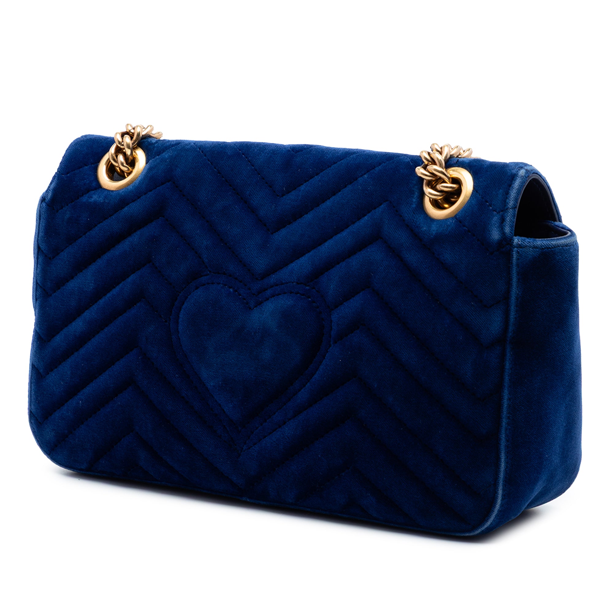 Medium GG Marmont Matelasse Velvet Shoulder Bag - Image 2