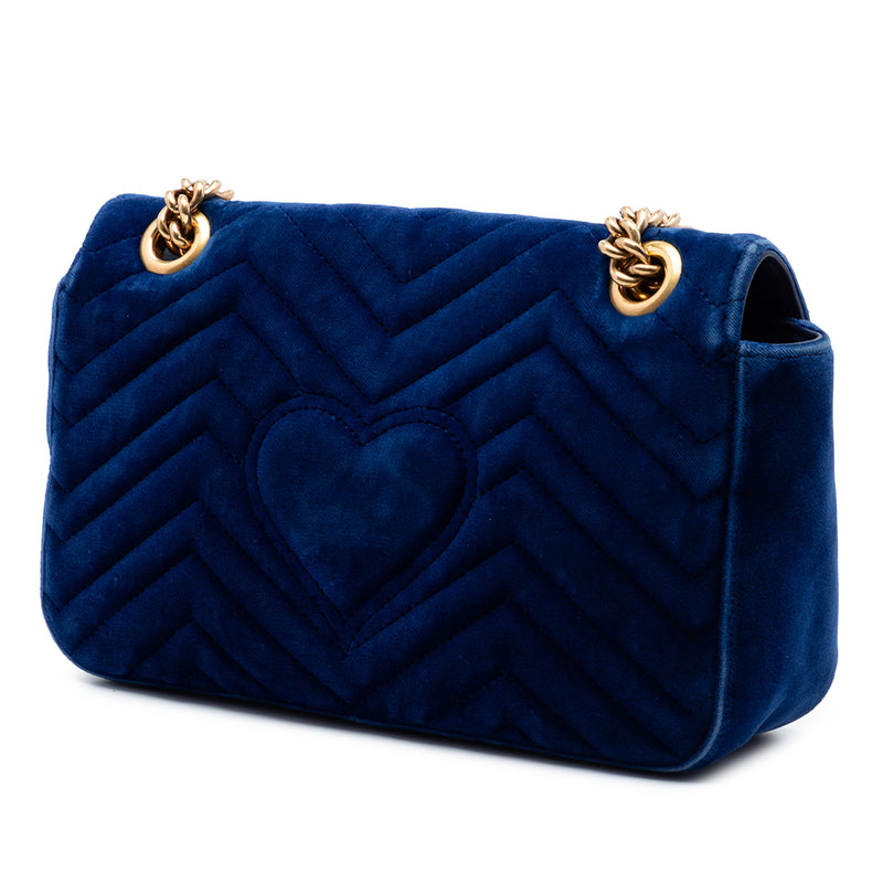 Medium GG Marmont Matelasse Velvet Shoulder Bag - Image 2