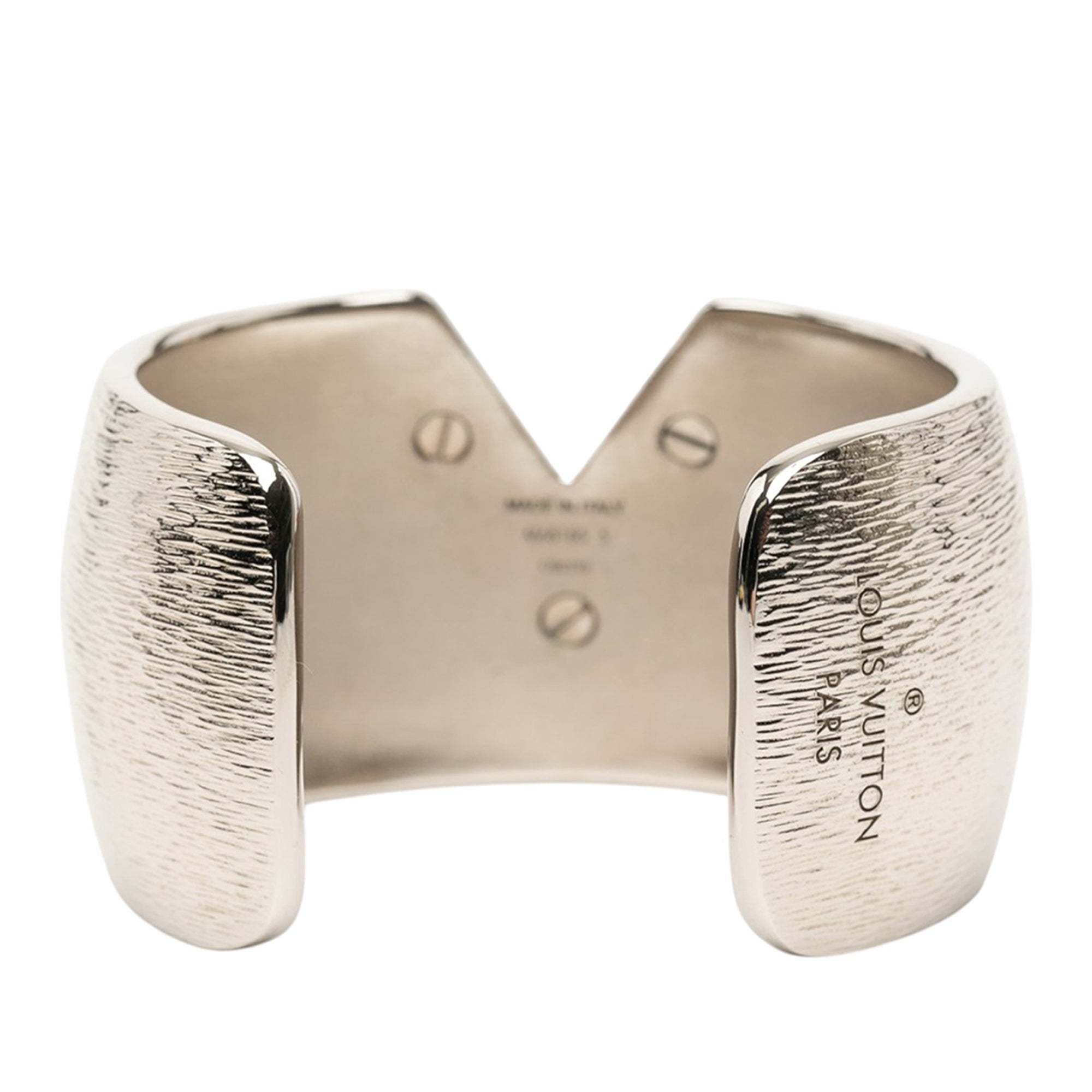 Textured Brass Essential V Colorama Open Cuff Bracelet - Image 3