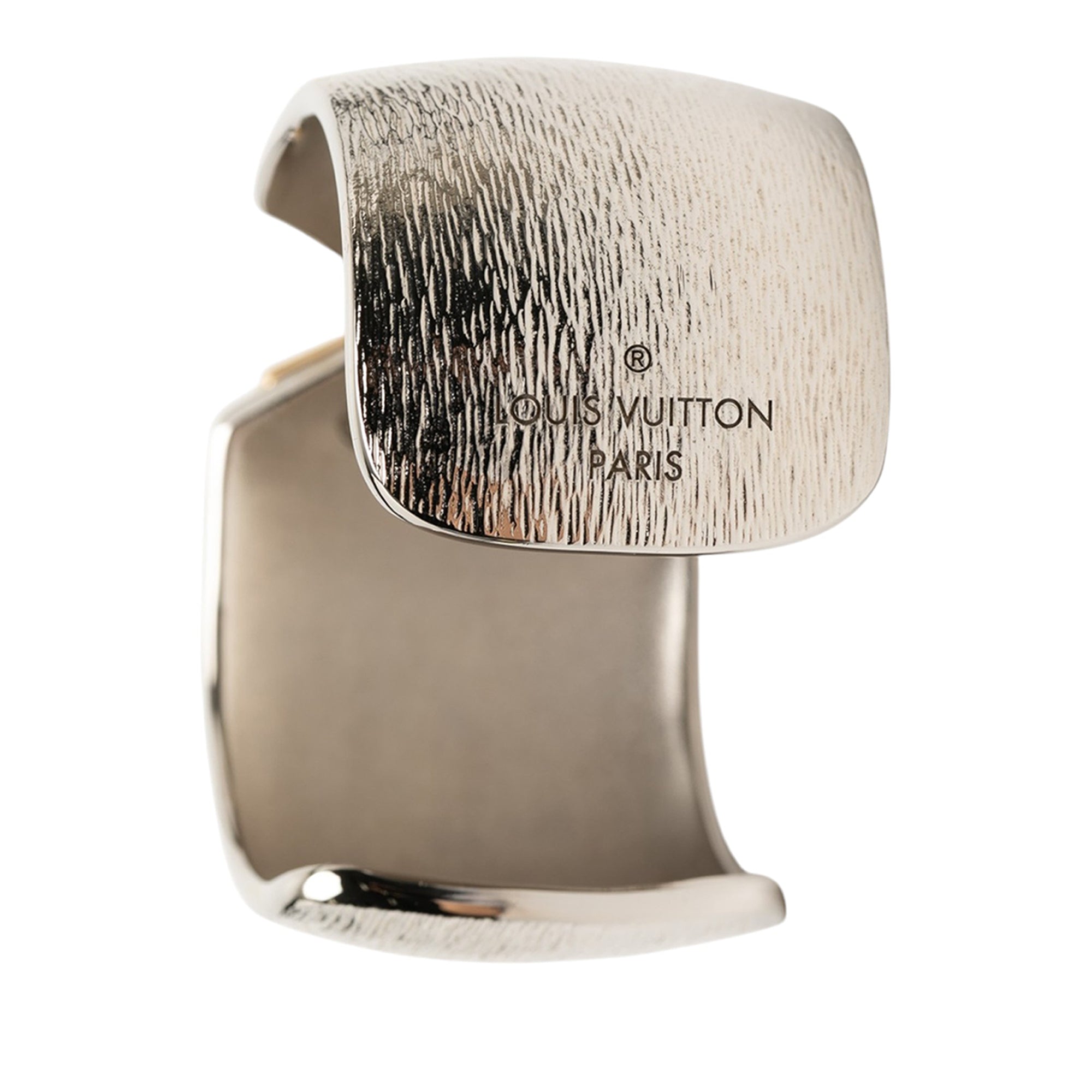 Textured Brass Essential V Colorama Open Cuff Bracelet - Image 4