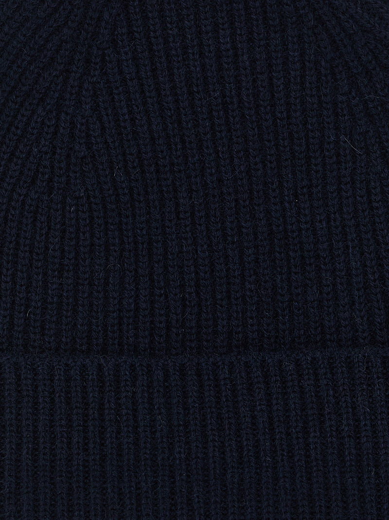 Ballantyne Pure Cashmere Beanie — Navy Beanies
