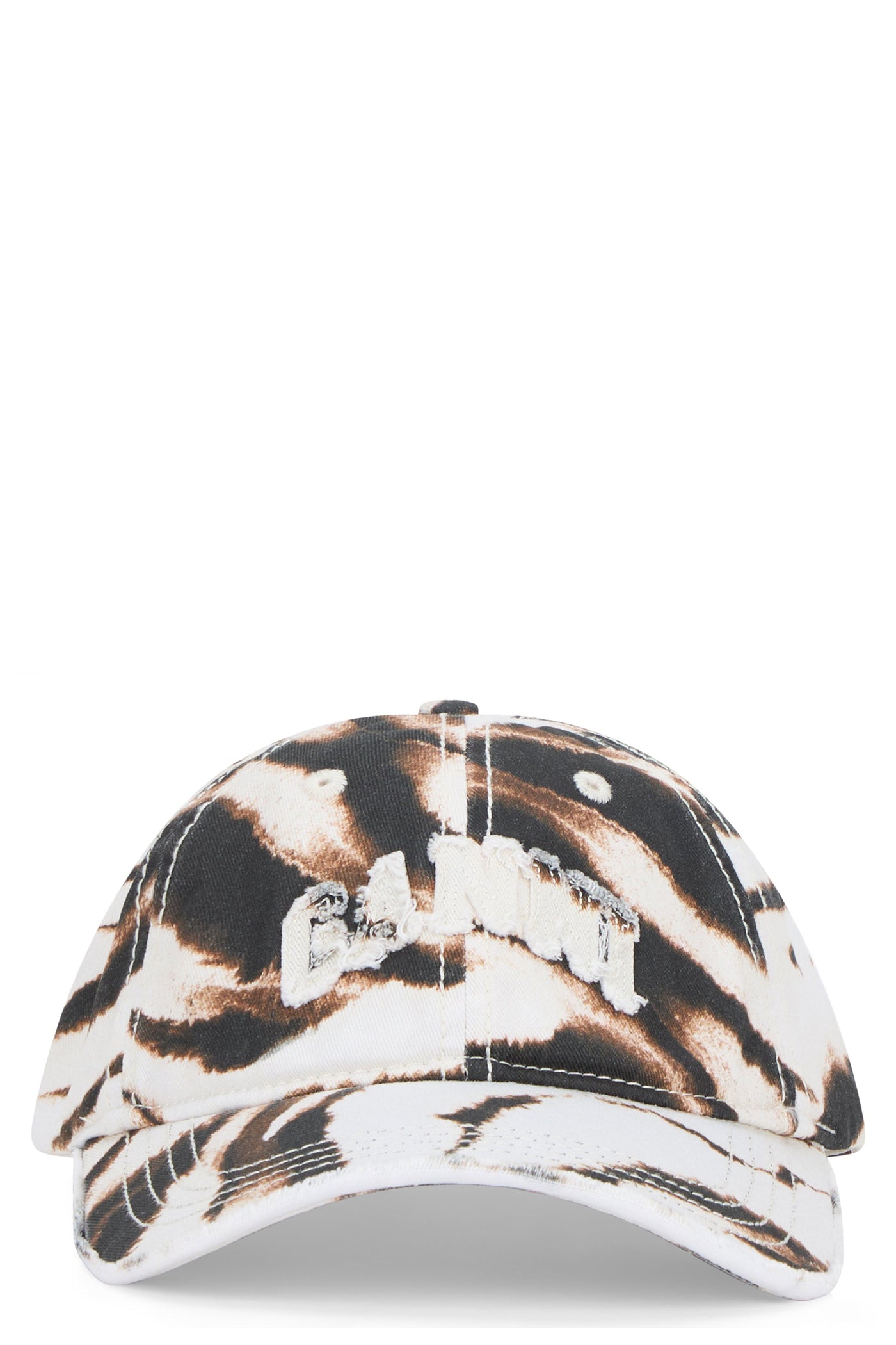 Ganni B3020236 Animal-Print Cotton Baseball Cap — Multicolor Caps