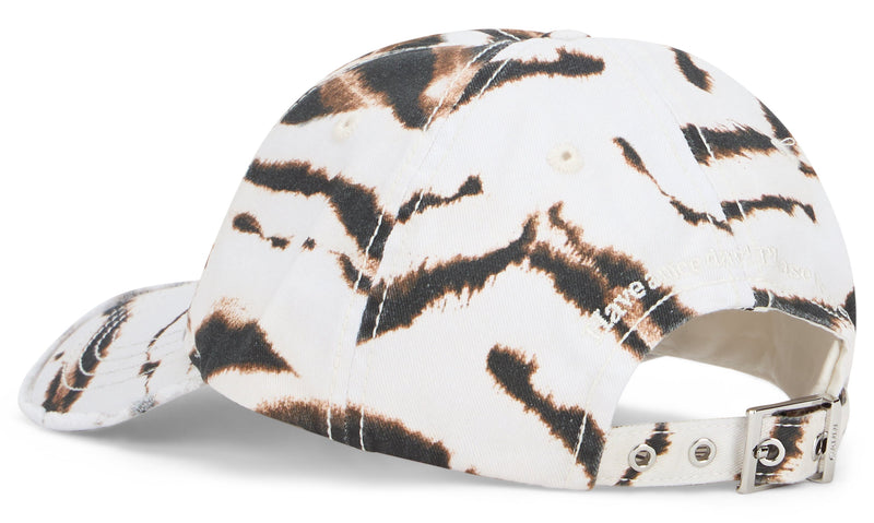 Ganni B3020236 Animal-Print Cotton Baseball Cap — Multicolor Caps