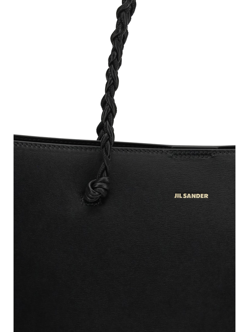 Jil Sander Tangle Tote Bag — Black Calf Leather