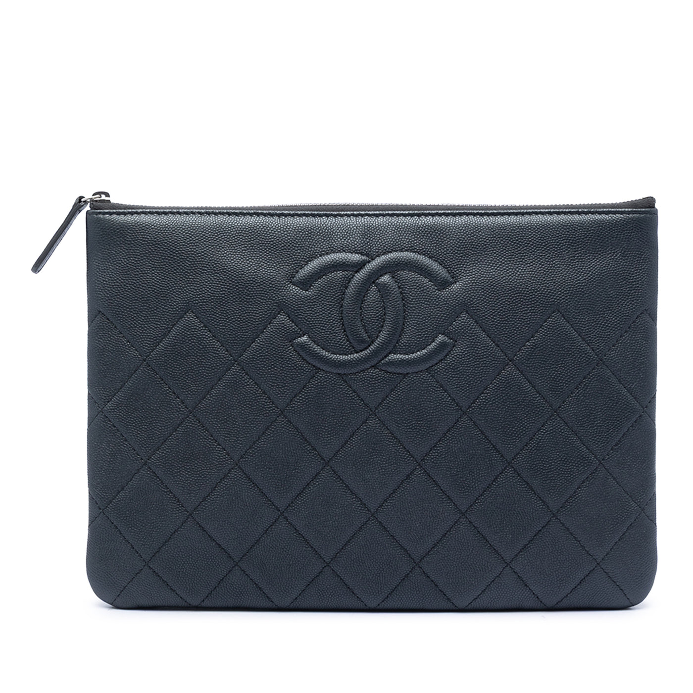 Medium CC Quilted Caviar O Case Clutch - Image 1