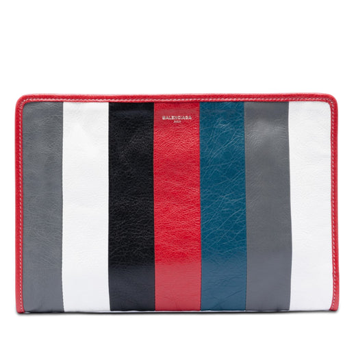 Lambskin Striped Bazar Clutch - Image 1