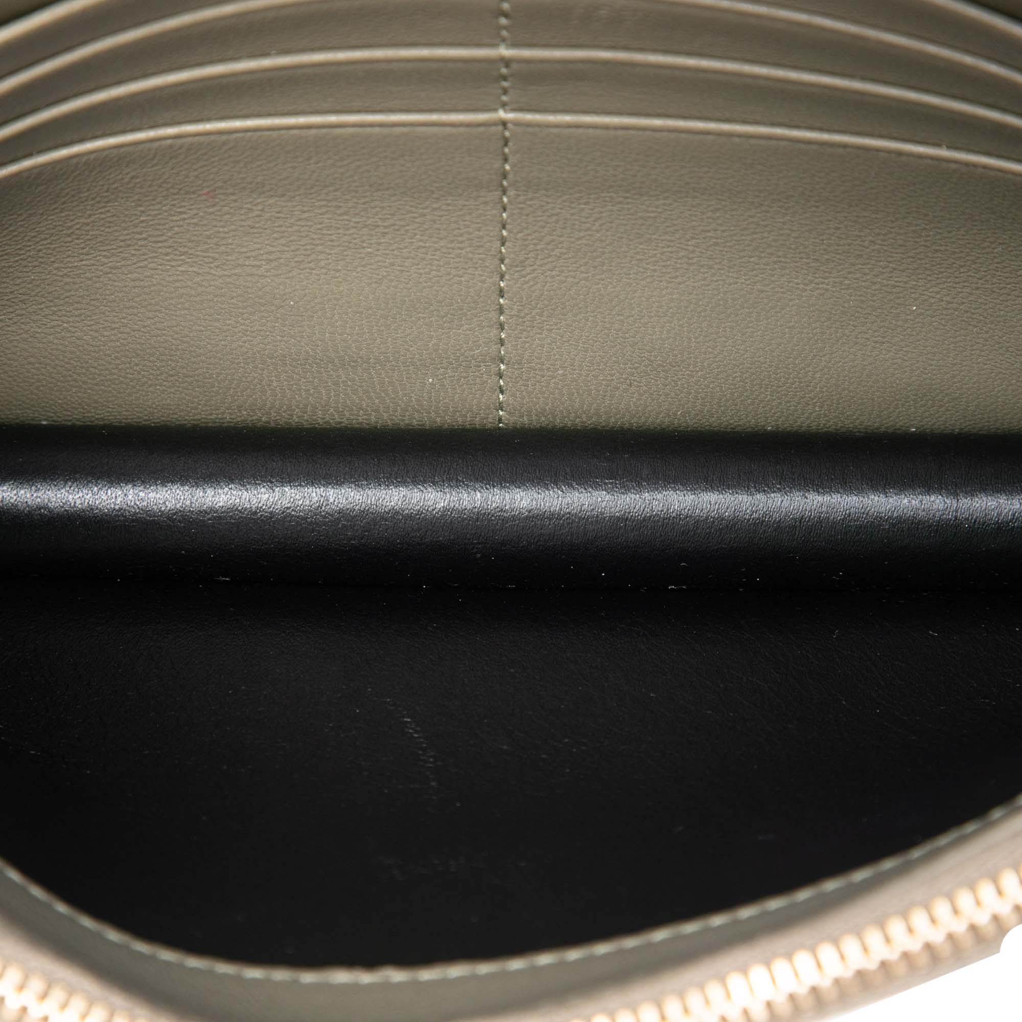 Chevron Lambskin Monogram Envelope Chain Wallet - Image 4