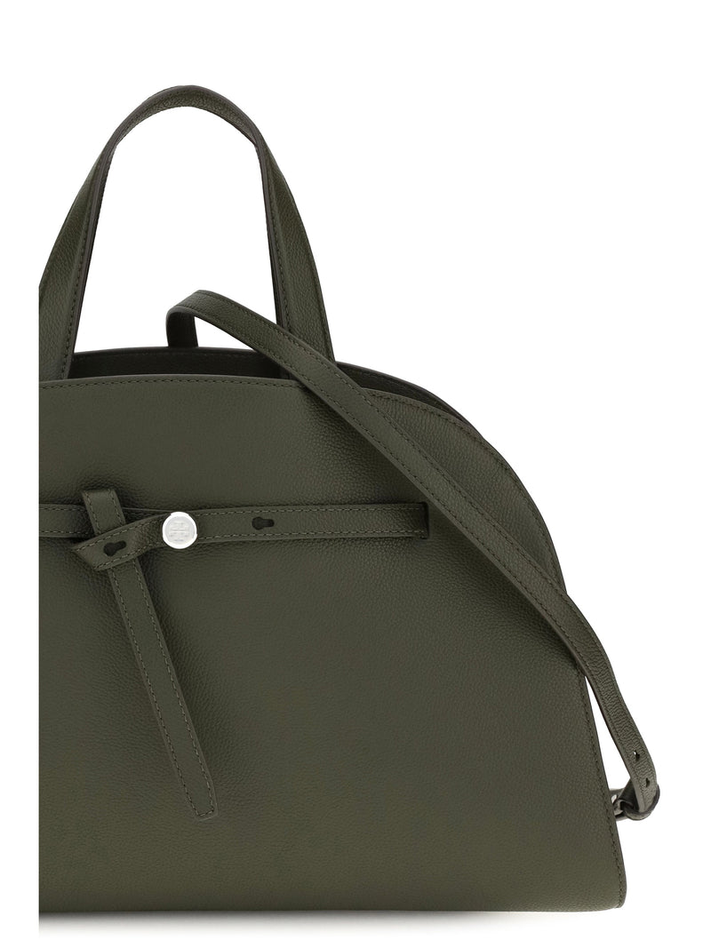 Tory Burch Romy Bauletto Shoulder Bag — Green Leather