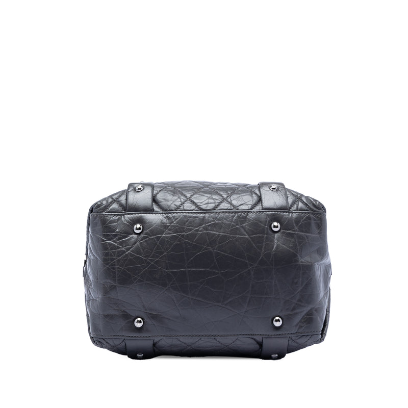 Small Distressed Lambskin Lady Braid Tote - Image 3