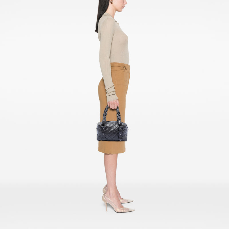 Small Distressed Lambskin Lady Braid Tote - Image 7