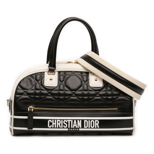 Medium Leather Cannage Dior Vibe Zip Bowling Bag - Image 1