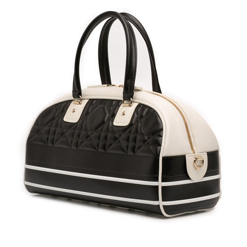 Medium Leather Cannage Dior Vibe Zip Bowling Bag - Image 2