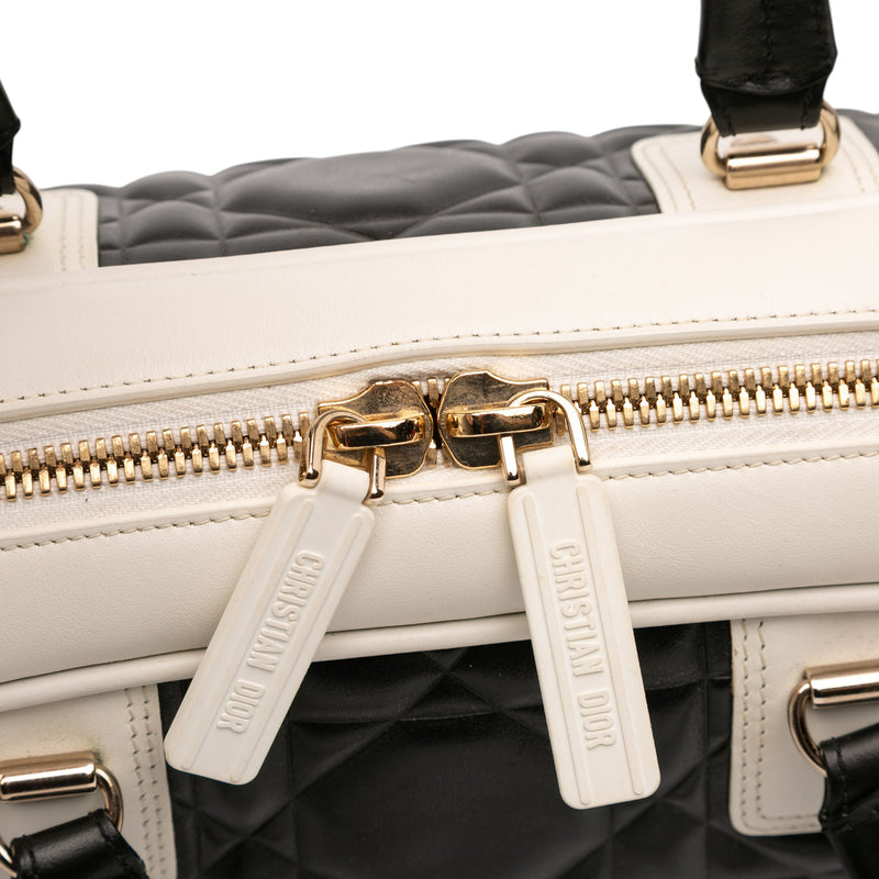 Medium Leather Cannage Dior Vibe Zip Bowling Bag - Image 6