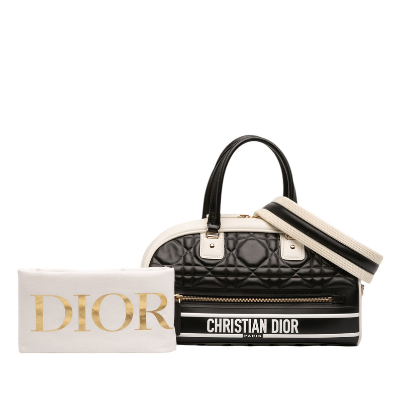 Medium Leather Cannage Dior Vibe Zip Bowling Bag - Image 9