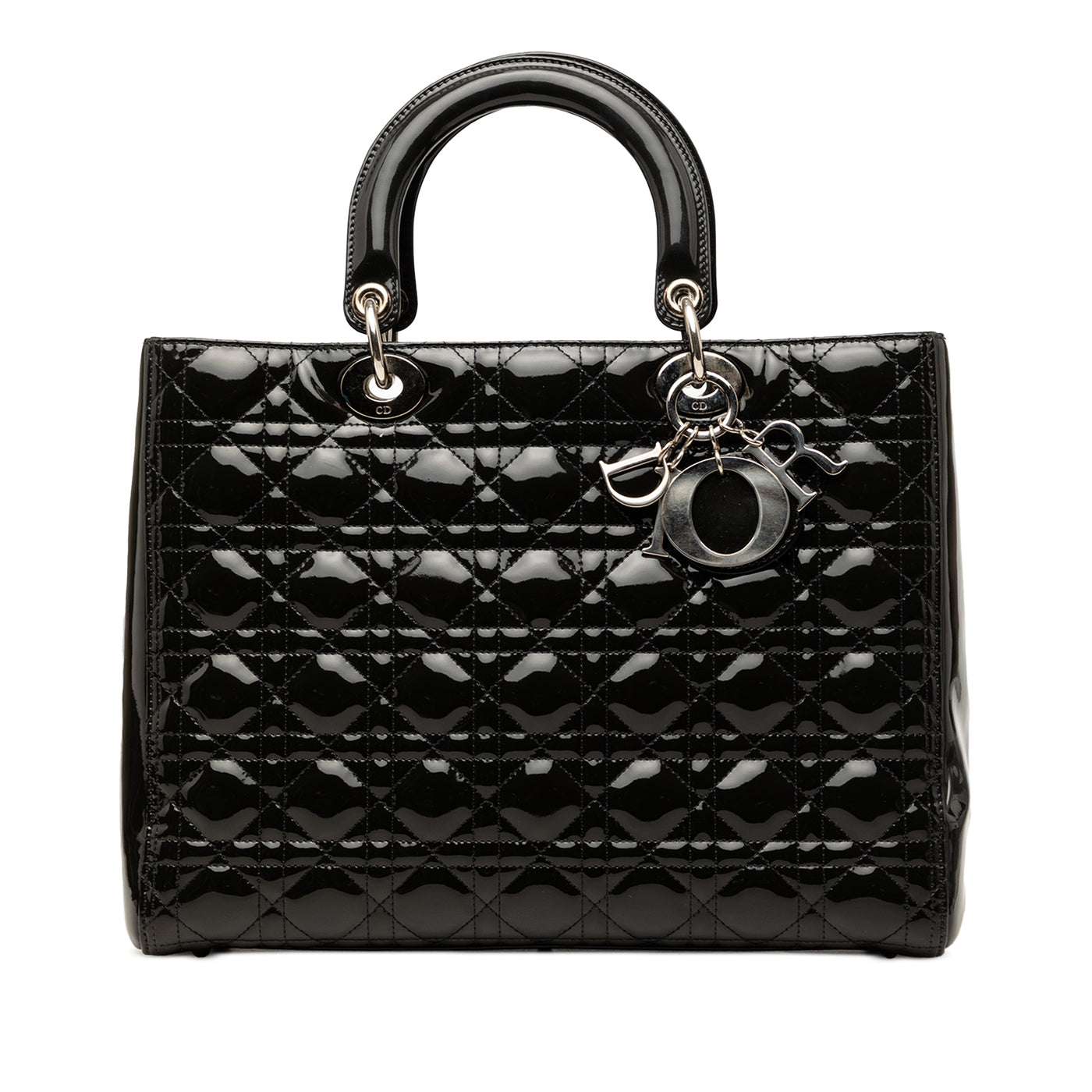 Large Patent Cannage Lady Dior - Image 1